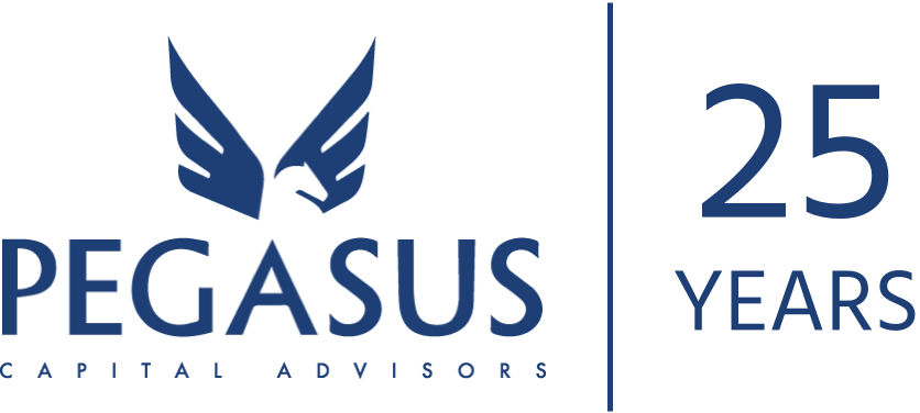 Pegasus 25 year anniversary logo